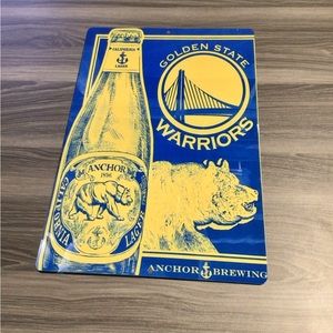 Anchor Brewing beer sign Golden State Warriors metal display sign